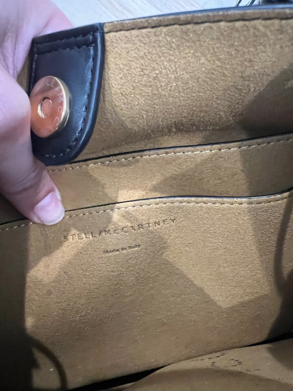 Stella McCartney Black Logo Crossbody Bag with Branded Strap - Picture 10 of 11
